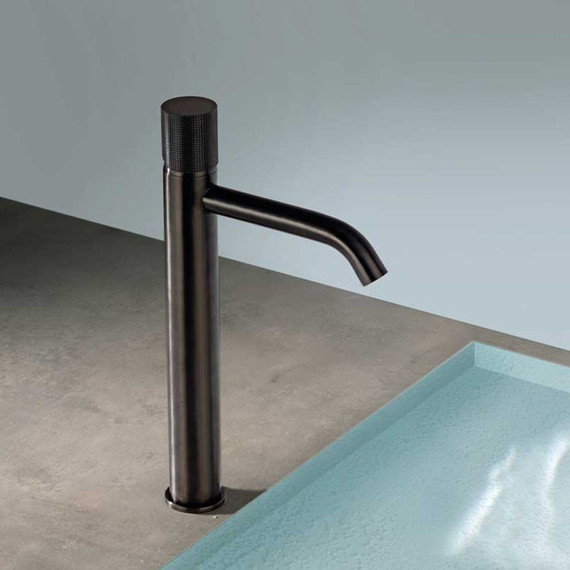 Смеситель для раковины высокий Paini Cox Grip 7GPZ205OLL, черный матовый - фото 2