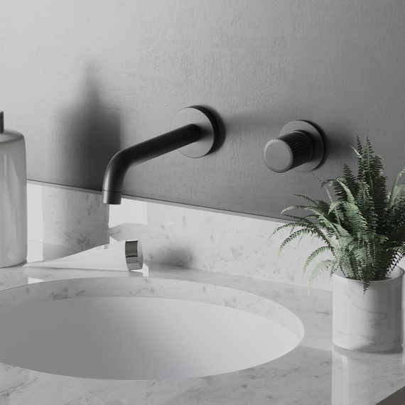 Смеситель для раковины настенный Paini Cox Grip 7GPZ208, чёрный матовый - фото, картинка 2 Смеситель для раковины настенный Paini Cox Grip 7GPZ208, чёрный матовый - фото 2