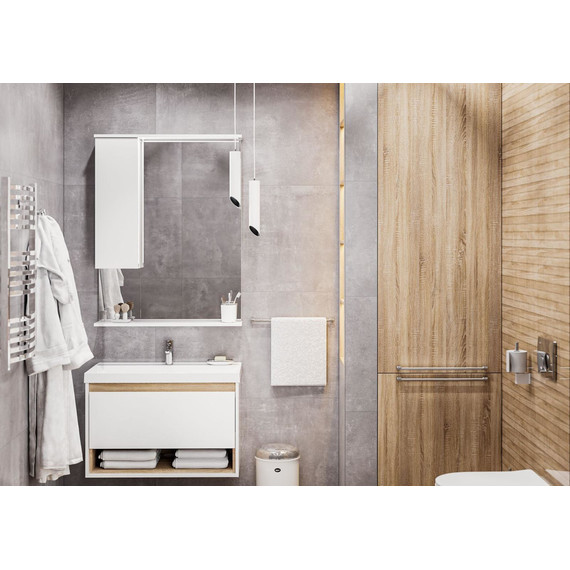 Зеркало-шкаф Mirsant Soho LED 80 см L - фото 5