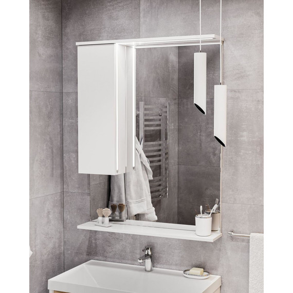 Зеркало-шкаф Mirsant Soho LED 80 см L - фото 4