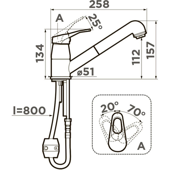 Смеситель для кухни Omoikiri Tateyama-S GB 4994365, графит - фото 2