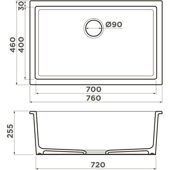 Кухонная мойка Omoikiri Okinoshima 76-U/I WH-Glossy 4997151, белый матовый, Цвет производителя: белый матовый - фото 2