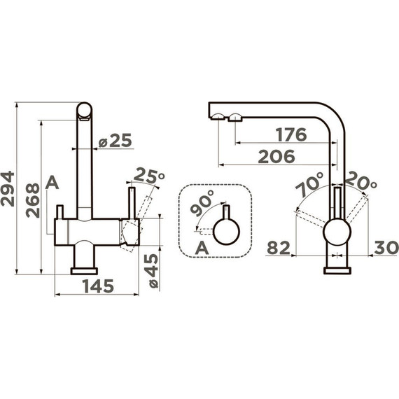 Смеситель для кухни Omoikiri Nagano PA-P 4974216, пастила - фото 2