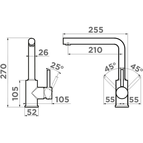 Смеситель для кухни Omoikiri Nakagawa BE-P 4974308, ваниль - фото 2