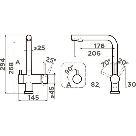 Смеситель для кухни Omoikiri Nagano IB 4994433, indigo blue матовый - фото 2