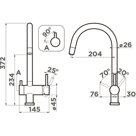 Смеситель для кухни Omoikiri Yamada PA-P 4974260, пастила - фото 2