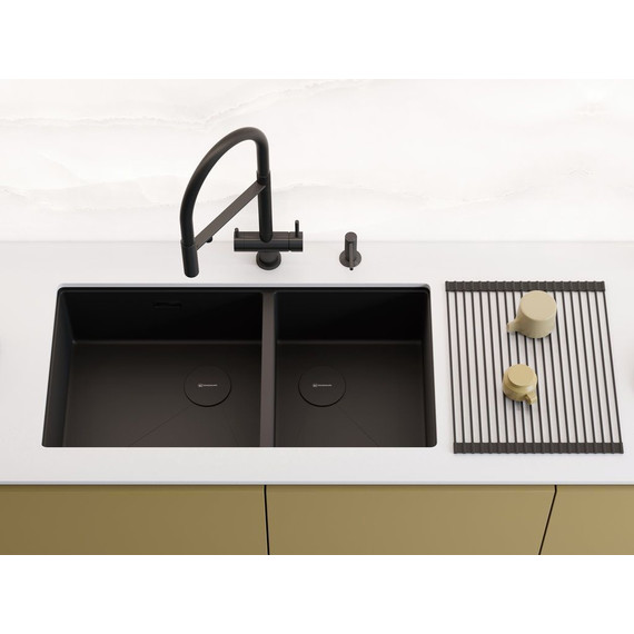 Кухонная мойка Taki 85-2-LB-U/IF Side GB 1,2 мм 4997039, графит, Цвет производителя: графит - фото 2