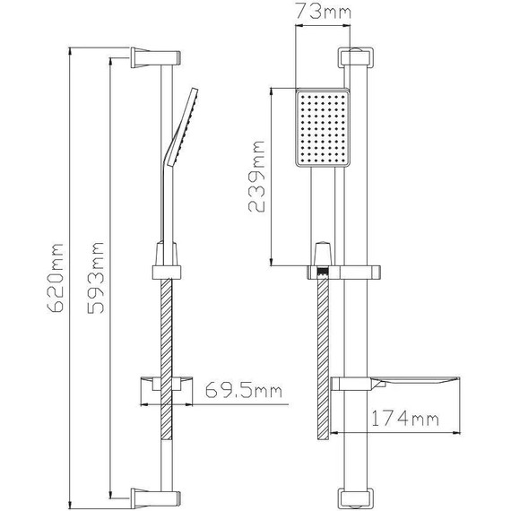 Душевой гарнитур Diadonna D64-0004 - фото 2