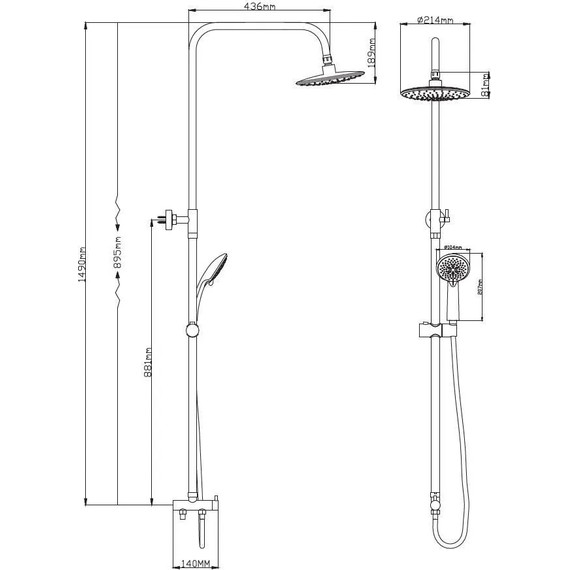 Душевая стойка Diadonna D65-35001 - фото 2