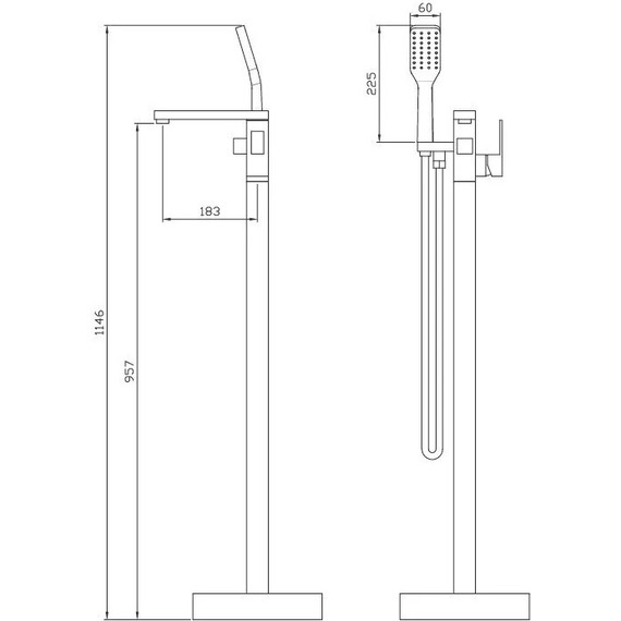 Смеситель для ванны Diadonna D80-336104 - фото 3
