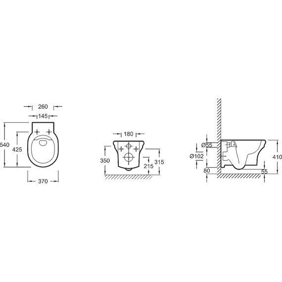 Унитаз подвесной безободковый Jacob Delafon Cleo 1889 EDZ102-0 - фото 6