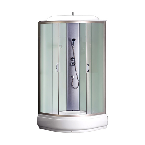 Душевая кабина Loranto 100x100 см CS-6610-25 F, хром/матовое - фото 