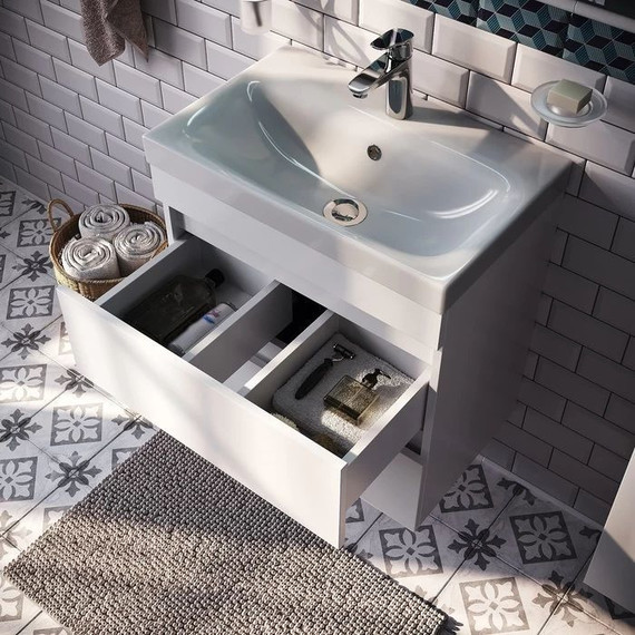 Тумба подвесная с раковиной Iddis Zodiac 60 см ZOD6CB0i95K, белый матовый - фото, картинка 5 Тумба подвесная с раковиной Iddis Zodiac 60 см ZOD6CB0i95K, белый матовый - фото 5