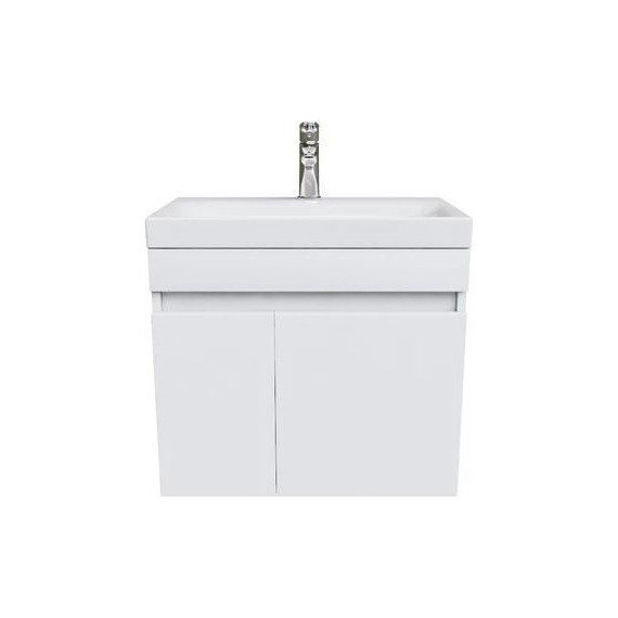 Тумба подвесная с раковиной Iddis Zodiac 60 см ZOD6CD0i95K, белый матовый - фото 2