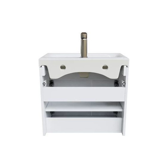 Тумба подвесная с раковиной Iddis Zodiac 60 см ZOD6CD0i95K, белый матовый - фото 3