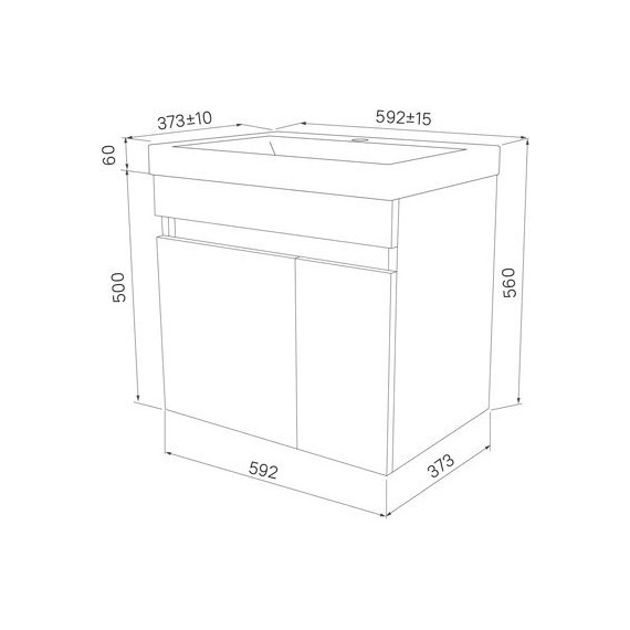 Тумба подвесная с раковиной Iddis Zodiac 60 см ZOD6CD0i95K, белый матовый - фото 6