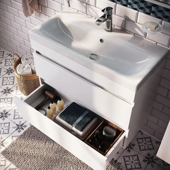 Тумба подвесная с раковиной Iddis Zodiac 80 см ZOD8CB0i95K, белый матовый - фото, картинка 6 Тумба подвесная с раковиной Iddis Zodiac 80 см ZOD8CB0i95K, белый матовый - фото 6