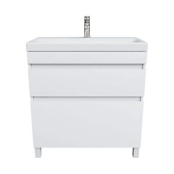 Тумба напольная с раковиной Iddis Zodiac 80 см ZOD8CBFi95K, белый матовый - фото 2