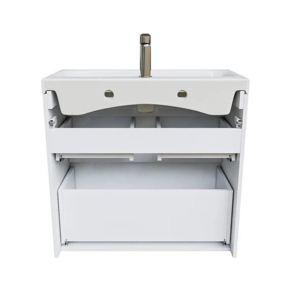 Тумба напольная с раковиной Iddis Zodiac 80 см ZOD8CBFi95K, белый матовый - фото 3