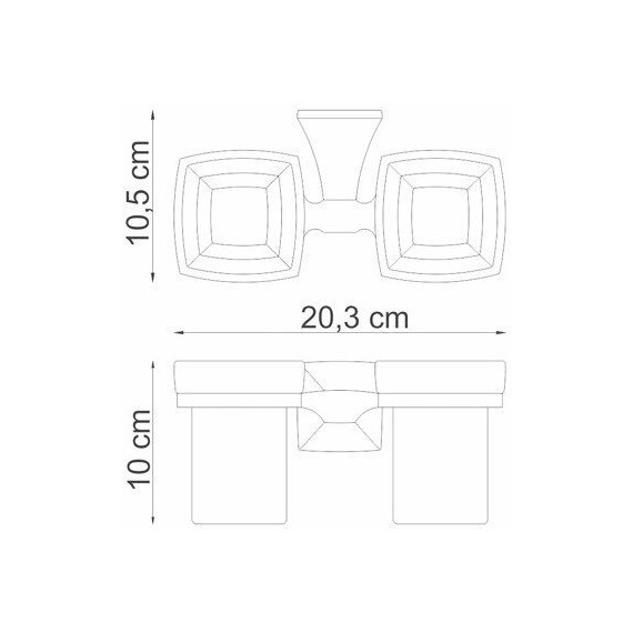 Двойной стакан для зубных щеток WasserKraft Wern K-2528D - фото 3