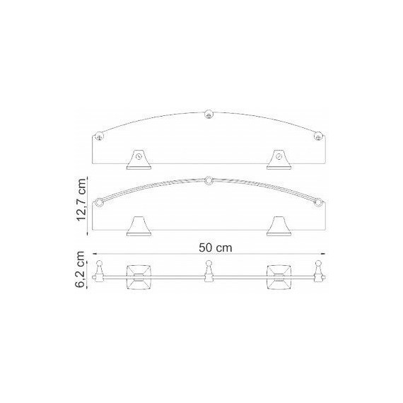 Стеклянная полка WasserKraft Wern K-2544 - фото 3
