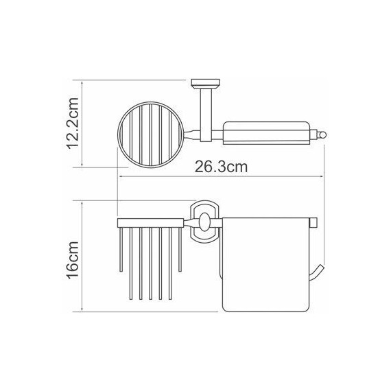 Держатель для туалетной бумаги и освежителя WasserKraft Oder K-3059 - фото 3