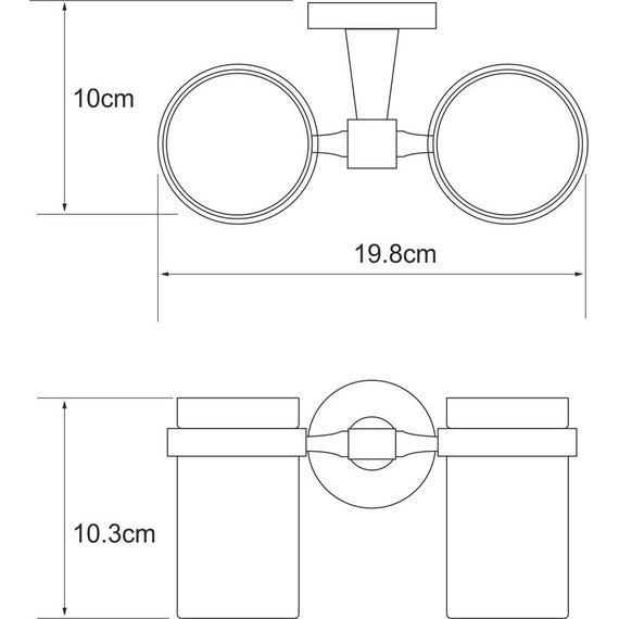 Двойной стакан для зубных щеток WasserKraft Isen K-4028D - фото 3