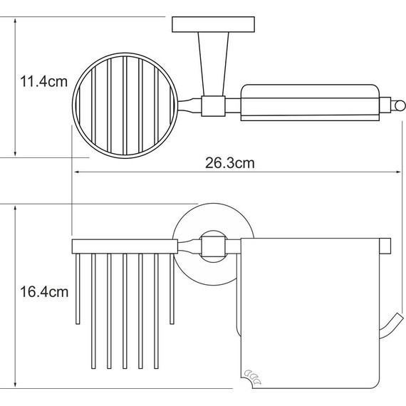 Держатель для туалетной бумаги и освежителя WasserKraft Isen K-4059 - фото 3