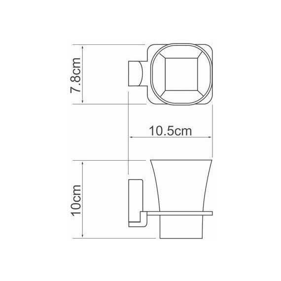 Стакан для зубных щеток WasserKraft Leine K-5028 - фото 3
