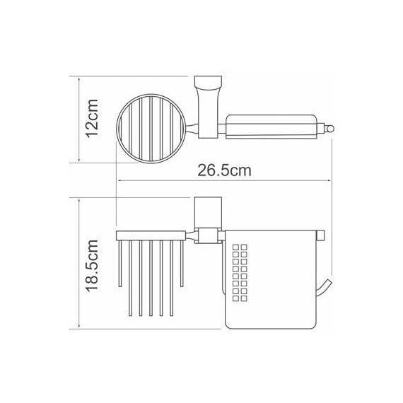 Держатель для туалетной бумаги и освежителя WasserKraft Leine K-5059 - фото 3