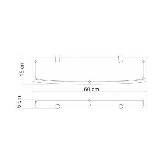 Стеклянная полка WasserKraft K-555 - фото 3