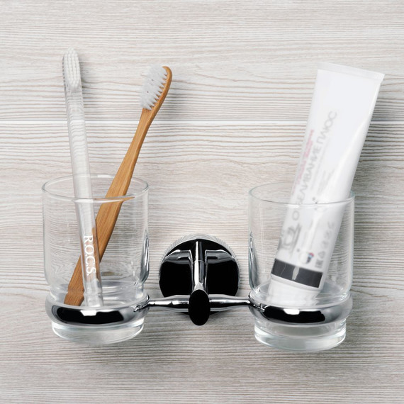 Двойной стакан для зубных щеток WasserKraft Rhein K-6228D - фото 2