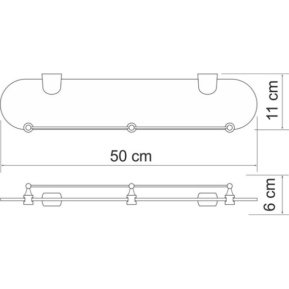 Стеклянная полка WasserKraft Berkel K-6844 - фото 3