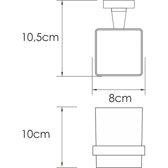 Стакан для зубных щеток WasserKraft Rhin K-8728, цвет никель - фото 3