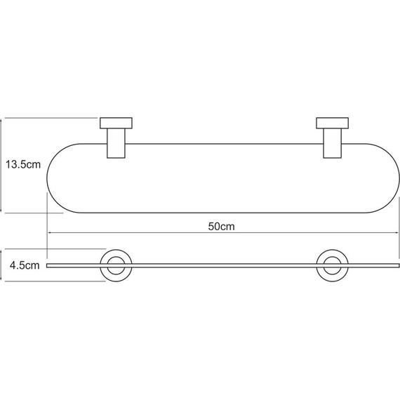 Стеклянная полка WasserKraft Donau K-9424 - фото 4