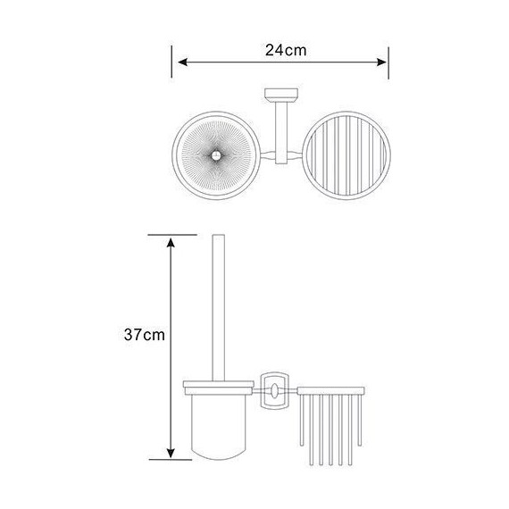 Держатель для освежителя с ёршиком для унитаза WasserKraft Oder K-3035 - фото 2