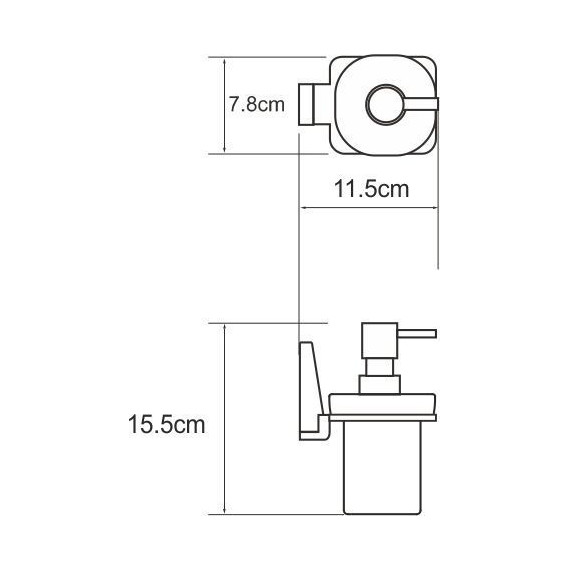 Дозатор для жидкого мыла WasserKraft Abens K-3299, цвет чёрный - фото 3