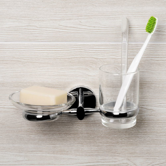 Стакан для зубных щеток с мыльницей WasserKraft Rhein K-6226 - фото 2