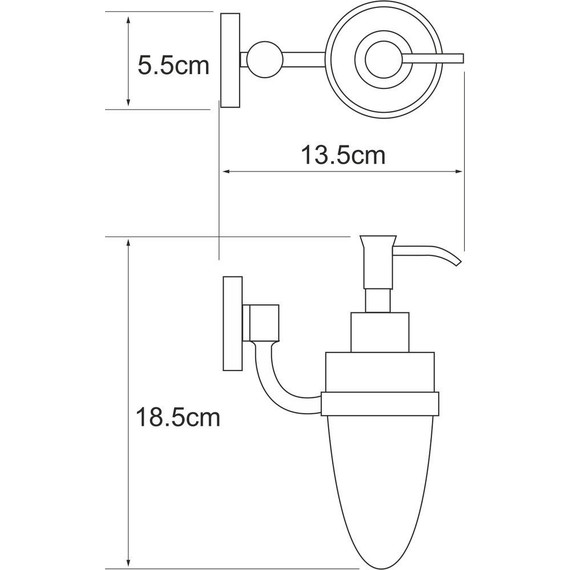 Дозатор для жидкого мыла WasserKraft Rhein K-6299 - фото 3
