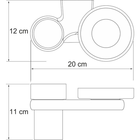 Стакан для зубных щеток с мыльницей WasserKraft Berkel K-6826 - фото 3