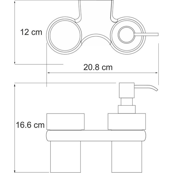 Держатель стакана и дозатор для жидкого мыла WasserKraft Berkel K-6889 - фото 3