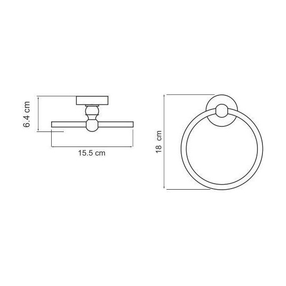 Кольцо для полотенец WasserKraft Nau K-7760 - фото 3