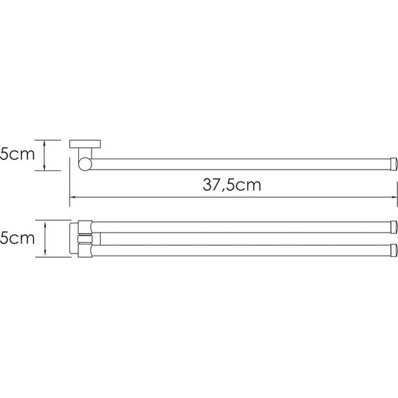 Держатель для полотенец WasserKraft Rhin K-8731, цвет никель - фото 2