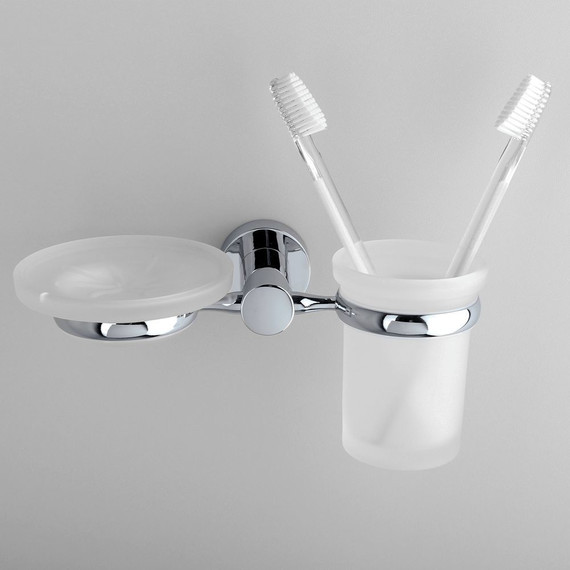 Стакан для зубных щеток с мыльницей WasserKraft Donau K-9426 - фото 2