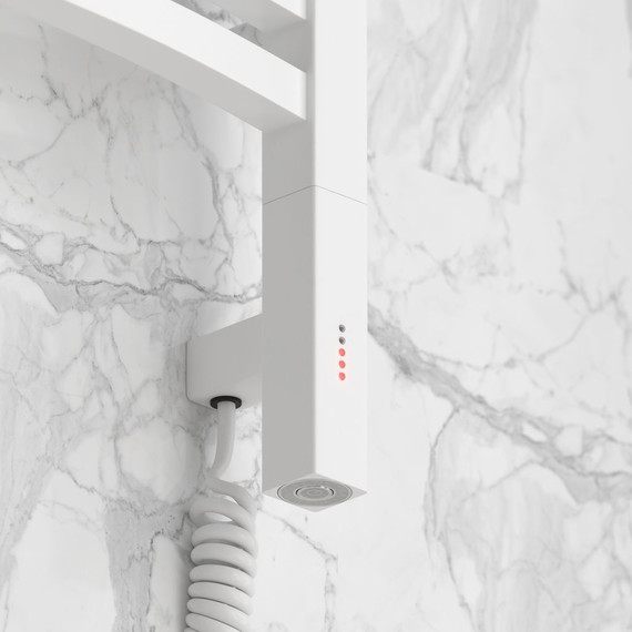 Полотенцесушитель электрический Сунержа Аркус 3.0 П15 800x500 мм 30-5705-8050 R, белый матовый - фото 3