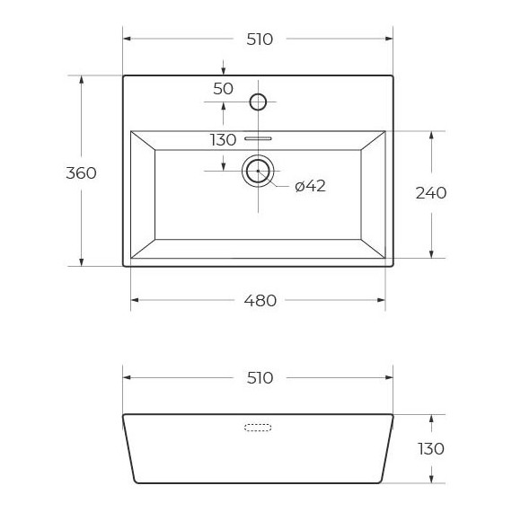 Раковина-чаша BelBagno 51 см BB1340 - фото 3