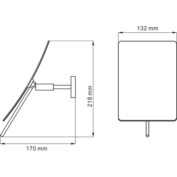 Зеркало косметическое WasserKraft K-1001 - фото 4