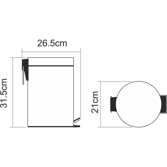 Ведро для мусора с педалью WasserKraft K-635 - фото 4