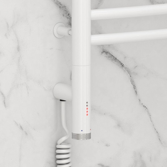 Полотенцесушитель электрический Сунержа Богема 3.0 П20 1200x600 мм (выгнутая перемычка) 12-5802-1260 L, белый - фото 3