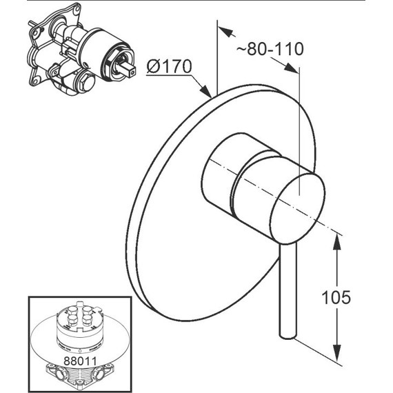 Смеситель для душа Kludi Bozz 386555376, белый матовый - фото 2